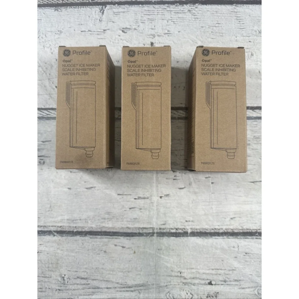 3 pcs GE Opal Profile Nugget Ice Maker Scale Inhibiting Water Filter P4INK4SFLTR